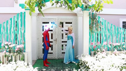 Bad Baby Frozen Elsa & Spiderman vs Maleficent Dinosaur with Frozen Elsa Anna Supergirl Hulk Naughty(015642-2175028)
