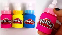 Sparkle Baby Milk Bottles Finger Family Nursery Rhymes For Kids Play-Doh Learn Colors Modelling Clay