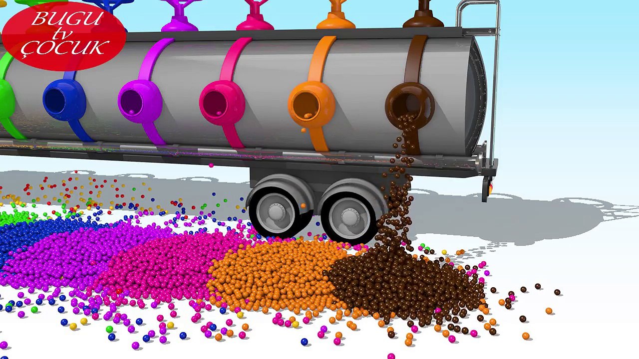 Oyuncak Kamyonun Kasasından Dökülen Renkli Topları ile Türkçe Renkleri Öğreniyorum