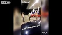Old Guy Fights 2 Guys At A Gas Station & Hits One With A Brutal Kick To The Head!