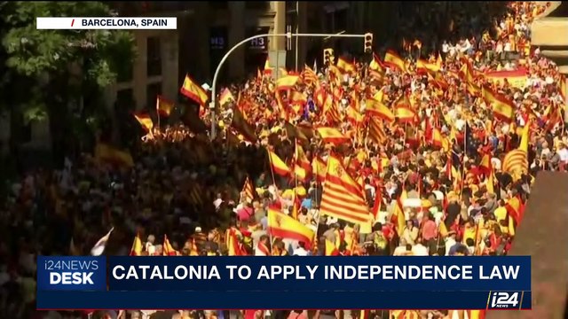 i24NEWS DESK | Catalonia to apply independence law | Monday, October 9th 2017