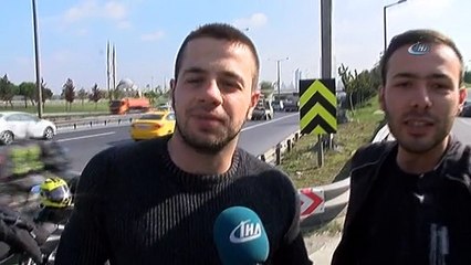 Tem Otoyolu'nda Trafiği Tehlikeye Sokup Böyle Göbek Attılar