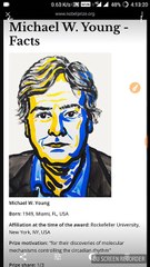 Noble Prize in Physiology or Medicine 2017 Awarded to Jeffrey , Michael Rosbash & Michael W. Young