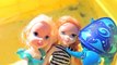 Anna and Elsa Toddlers Swimming Play Pirate Waterpark Frozen Turtle Dive for Shopkins Toys In Action