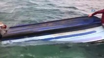 Alabora Olan Tekneden Denize Düşen 3 Kişi Böyle Kurtarıldı