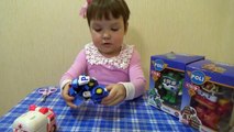 Робокар Поли игрушка трансформер распаковка Эмбер Рой Хэлли Robocar Poli toy transformer unboxing