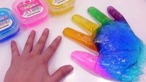 DIY How To Make Colors Jelly Slime Clay Hand Finger Learn Colors Slime Kinetic Sand