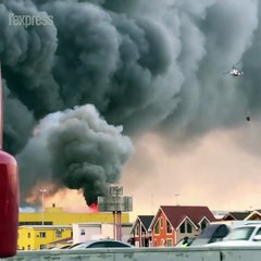 À Moscou, un incendie ravage un centre commercial