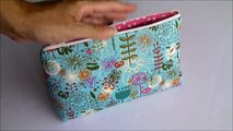 Sew a cosmetics bag with brush roll