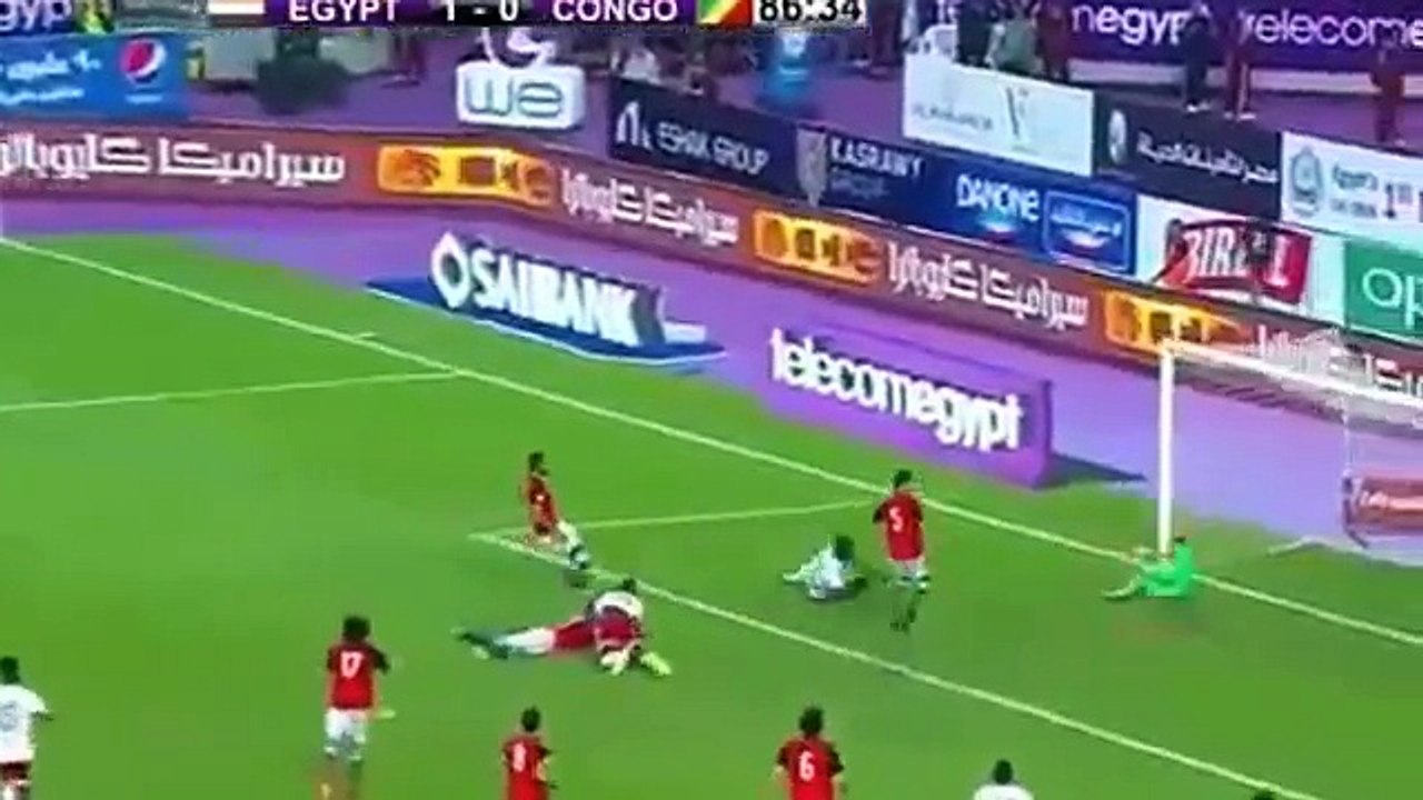 أهداف مباراة مصر vs الكونغو التاريخية وصعود منتخب مصر للمونديال - تصفيات المونديال 2018