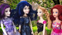 Queen Elsa Gets Frozen! With Frozen Anna, Ariel, and Descendants Mal and Evie