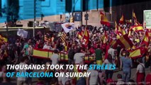 Thousands march in Spain against Catalonia independence