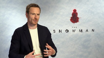 Michael Fassbender loves a snowball fight
