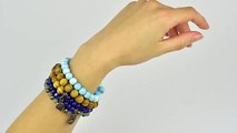 DIY Multilevel Memory Wire Beads Bracelet
