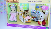 Country Nurse Sylvanian Families Calico Critters Set Unboxing Review Play - Kids Toys