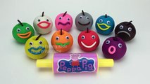 Learn Colors Play Doh Apple Smiley Face PJ Masks Ice Cream Popsicle Paw Patrol Elephant Lion Molds