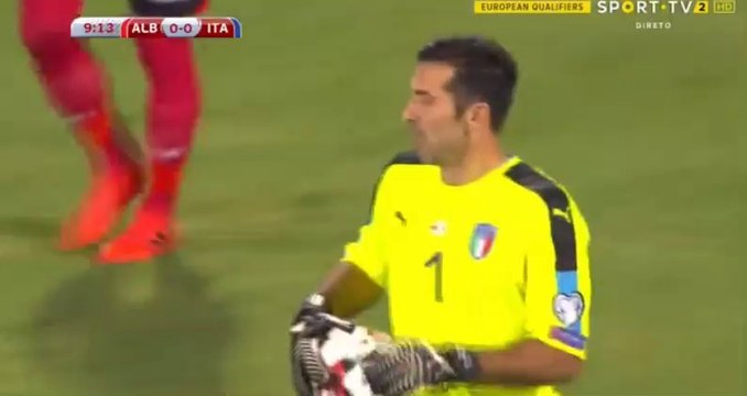 Buffon Gianluigi Super Save HD - Albania vs Italy 09.10.2017