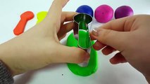 Rainbow Play Doh Spoon & Balloon Surprise Cups Learn Colors Finger Family Nursery Rhymes For Kids