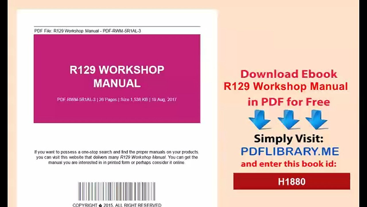 R129 Workshop Manual