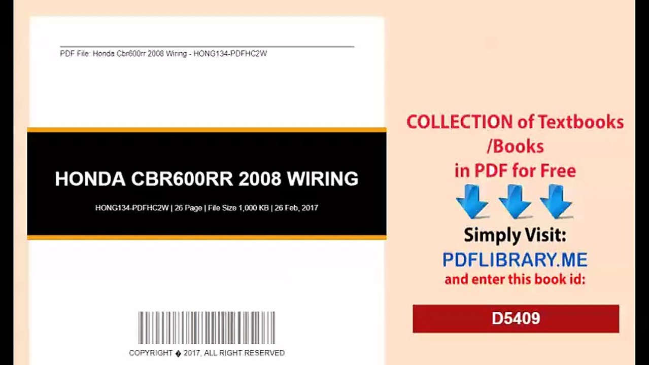 [PDF] Honda Cbr600rr 2008 Wiring [D0WNLO4D]