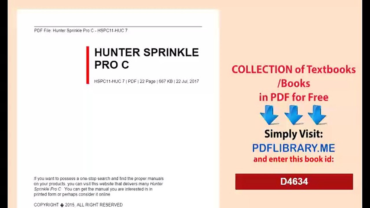 [PDF] Hunter Sprinkle  Pro-c pdf [D0WNLO4D]