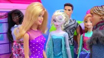 Barbie BBQ Doll Party With Disney Frozen   Playdoh Burger Barbecue Food Maker