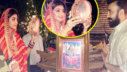 INSIDE PHOTOS Shilpa Shetty Karvachauth with Friends and Family