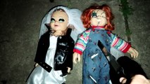 (POSSESSED CHUCKY DOLL & TIFF) 3 AM OVERNIGHT CHALLENGE || ONE MAN HIDE AND SEEK WITH HAUNTED DOLLS!