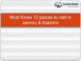Must Know 12 places to visit in Jammu & Kashmir
