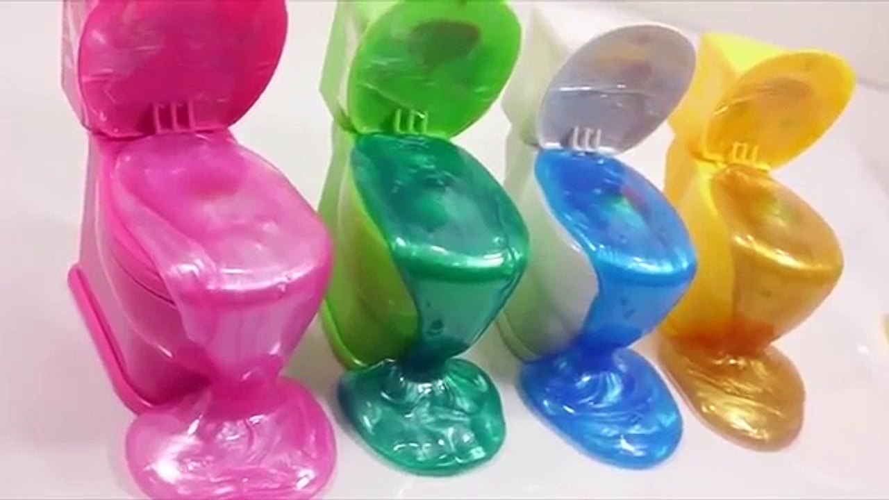 Cheese Stick Flour Dyeing DIY Play Doh Learn Colors Slime Ice Cream Toy Surprise