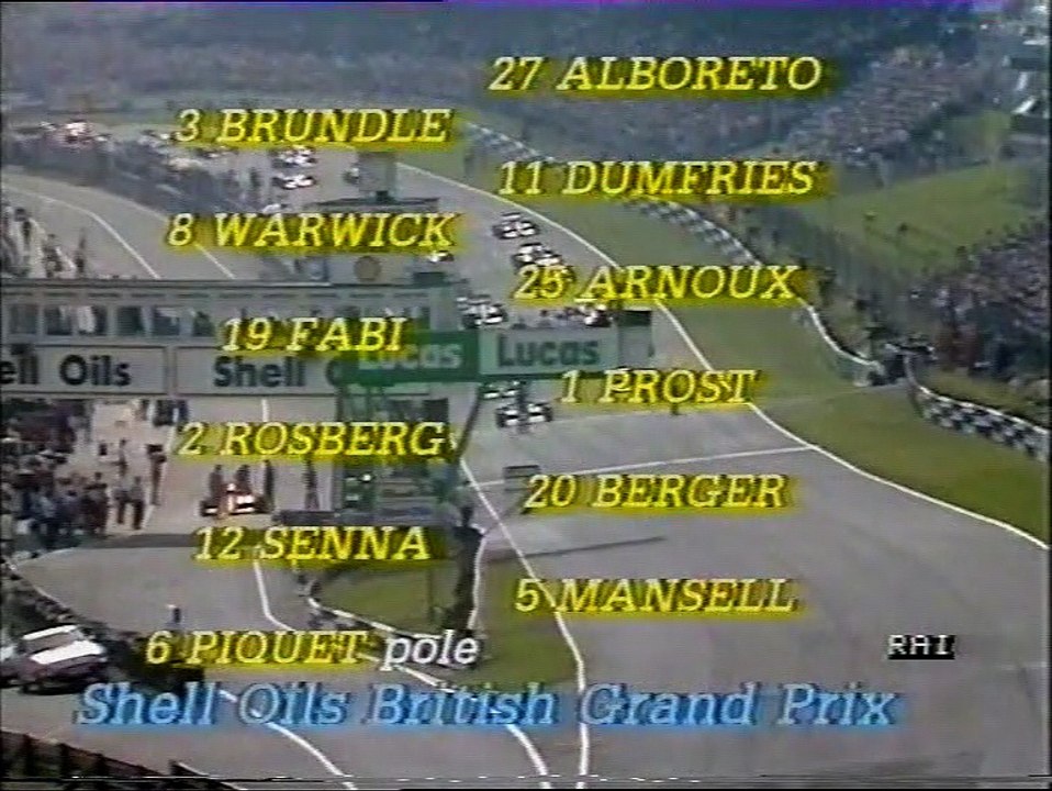 Gran Premio di Gran Bretagna 1986: Seconda partenza