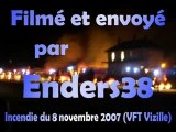 Incendie de camions - VFT Vizille - 7 novembre 07