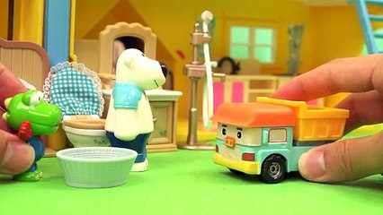 똥이 필요해! 변기에서 똥싸고 선물받아요★뽀로로 장난감 애니★ (Pororo Toy Animation with Sylvanian Familie Bathroom Toy)