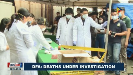DFA: Deaths under investigation