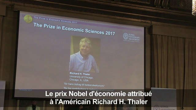 Le prix Nobel d'économie à l'Américain Richard H. Thaler