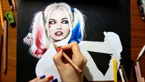 Speed Drawing: Margot Robbie as Harley Quinn | Jasmina Susak Desenho Arlequina #drawing