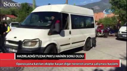 Hazırladığı tuzak PKK’lı hainin sonu oldu