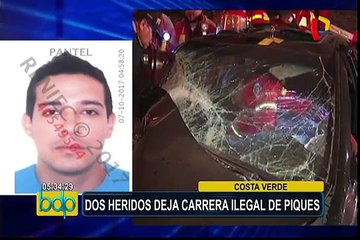 Costa Verde: carrera ilegal de piques deja dos heridos