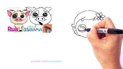 How to Draw Baby Moana step by step Cute - Disney Princess