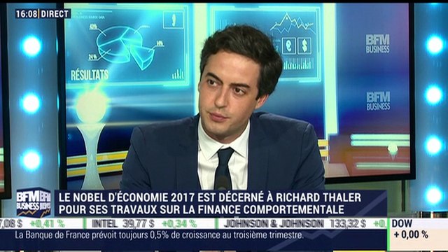 Le prix Nobel d'économie décerné à Richard Thaler pour ses travaux sur la finance comportementale - 09/10