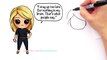How to Draw Chibi Taylor Swift Cute step by step Shake It Off Music Video