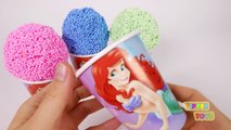 Disney Princess Ariel Mermaid Play Foam Surprise Toys Learn Colors