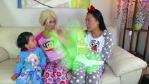 Frozen Elsa, Snow White, Elsa Baby Sleepover slumber party w/ Hulk, Pajamas, Maleficent