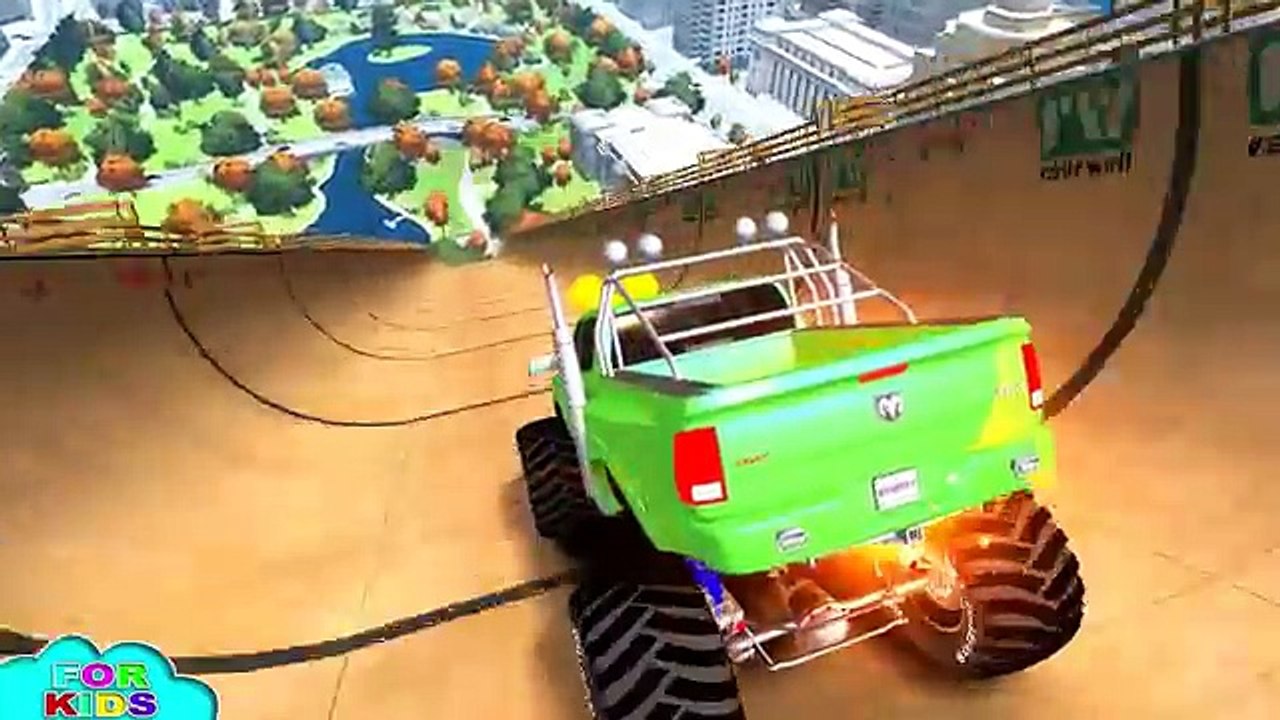 EPIC MONSTER TRUCK PARTY & Mickey Mouse COLORS + Nursery Rhymes for Children Kids Songs