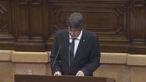 Puigdemont declara la independencia de Cataluña y la suspende para dialogar