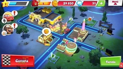 juego de autos de RAYO MCQUEEN, cars en español, videos para niños disney junior
