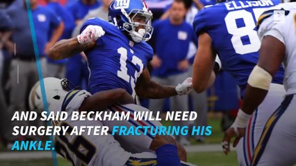 Odell Beckham's fracture ankle has him done for the year