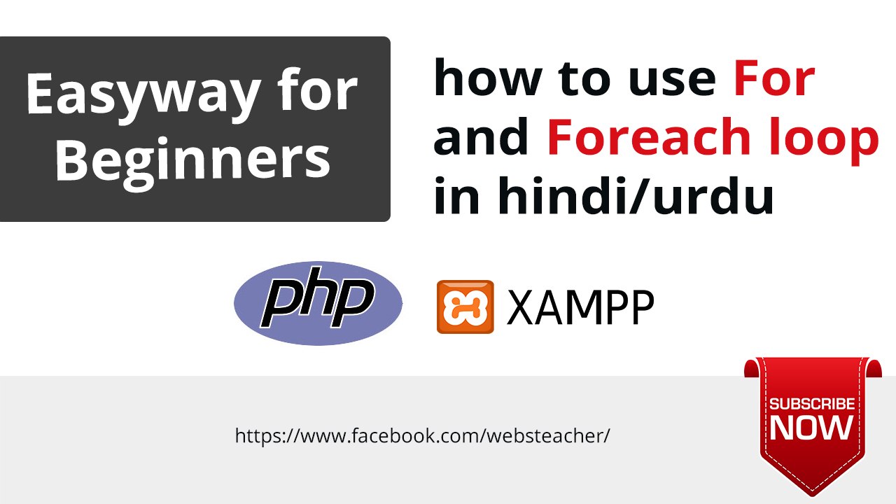 how to use For and Foreach loop in hindi/urdu
