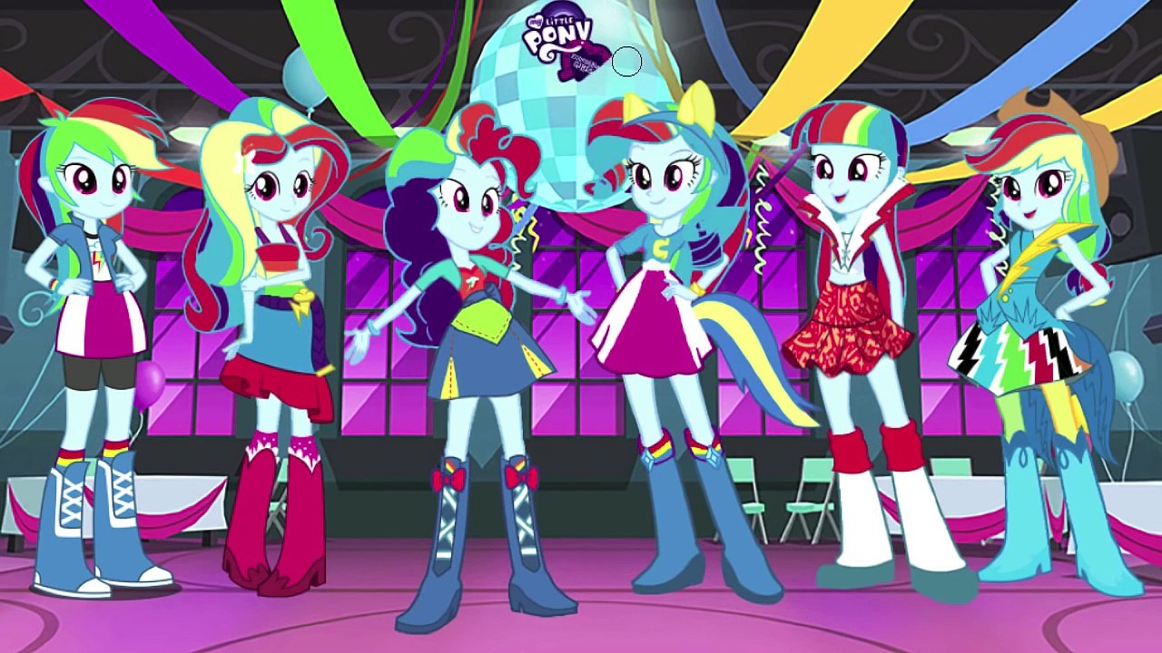 MY LITTLE PONY EQUESTRIA GIRLS Mane 6 Transform Into PINKIE PIE APPLEJACK RAINBOW DASH THE DAZZLINGS