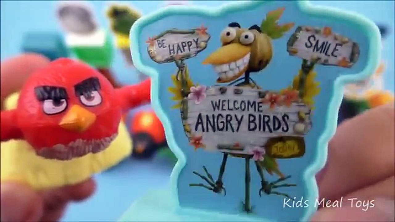 2016 McDONALDS THE ANGRY BIRDS MOVIE SET OF 10 HAPPY MEAL KIDS TOYS ROVIO 3D FILM COLLECTION REVIEW